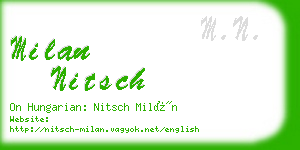 milan nitsch business card